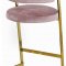 Stephanie Counter Stool 796 Set of 2 Pink Velvet by Meridian