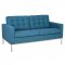 Florence Sofa FS90BUTW in Blue Twill Wool - LeisureMod w/Options