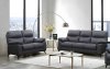 1007DGY Sofa & Loveseat in Dark Gray Leather by Homelegance