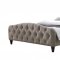 Sandra Upholstered Platform Bed in Taupe Fabric by J&M