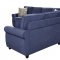 Kendrik Sectional Sofa 501545 in Blue Fabric by Coaster