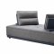 Glendale Sectional Sofa in Blue & Grey Fabric by VIG