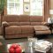 Hazlet Reclining Sofa CM6581 in Brown Fabric w/Options