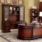 Strandburg CM-DK6255DO Office Desk in Cherry & Black w/Options