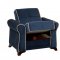 Irem Sofa Bed in Blue Microfiber by Rain w/Optional Items