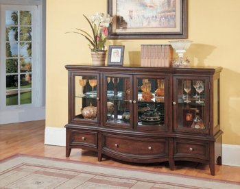 Dark Chocolate Classic Grand Manor Hillsborough Display Credenza [PHCR-HILLSBOROUGH]