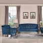 Carly Sofa Set 3Pc MB-1702 in Blue Velour Fabric by VIG