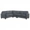 Georgina Sectional Sofa 551701 in Steel Gray Fabric by Coaster