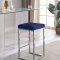 Nicola Counter Stool 904 Set of 2 Navy Velvet Fabric -Meridian