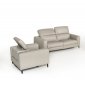 Roslyn Motion Sofa & 2 Chairs Set in Light Grey Leather by VIG