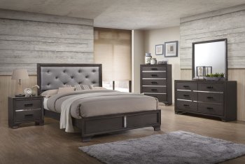 7300 Bedroom Set 5Pc in Grey by Lifestyle w/Options [SFLLBS-7300 Grey]