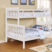 5204 Twin Over Full Bunk Bed in White