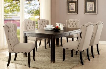 Sania CM3324BK-T Dining Table 5Pc Set in Antique Black w/Options [FADS- CM3324BK-T-Sania I]