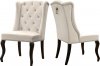 Suri Dining Chair 772 Set of 2 Cream Velvet Fabric by Meridian