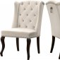 Suri Dining Chair 772 Set of 2 Cream Velvet Fabric by Meridian