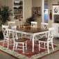 Warm Oak & White Two-Tone Finish Modern Dining Table w/Options