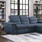 Alfio Sectional Sofa Sleeper Bed 9808BUE in Blue by Homelegance