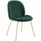 Scoop Dining Chair 3548 Set of 2 in Green Velvet by Modway