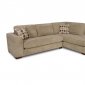 Light Brown Fabric Modern Lush Bamboo Sectional Sofa w/Options