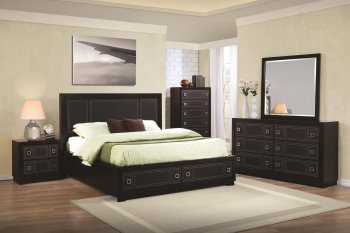 200661 Elijah Bedroom in Black by Coaster w/Options [CRBS-200661 Elijah]