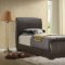 G2515 Upholstered Bed in Dark Brown Leatherette by Glory