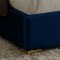 Becca Bed in Navy Velvet Fabric by Meridian w/Options