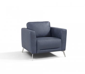 Astonic Chair LV00214 in Blue Leather by Mi Piace [MPAC-LV00214 Astonic MI Piace]