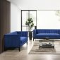 Calais Sofa in Marine Dark Blue Velvet by Elements w/Options