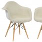 Willow Set of 2 Accent Chairs W24BGT in Beige by LeisureMod