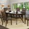 Holly 7Pc Dining Room Set CM3023T in Satin Walnut