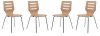 Revana Set of 4 Dining Chairs RC15NW - Natural Wood - LeisureMod