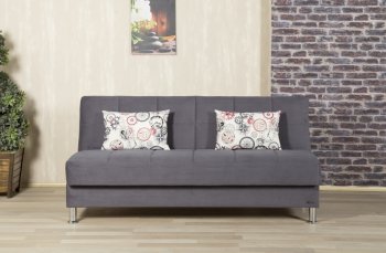 Eco Plus Sofa Bed in Gray Fabric by Casamode [CMSB-Eco Plus Gray]