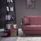 Betsy Santa Glory Burgundy Sofa Bed in PU by Sunset