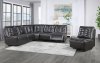 U6066 Modular Power Motion Sectional Blanche Charcoal by Global