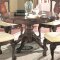 Brown Finish Classic 5Pc Dining Set w/Cushioned Seats