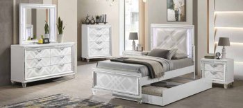 Skylar Kids Bedroom BD02248Q in Pearl White by Acme w/Options [AMKB-BD02033T Skylar]