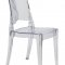 Coral Set of 4 Dining Chairs CDC19CL in Clear by LeisureMod