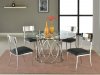 Courtney Dining 5Pc Set: Table & 4 Lindsay Chairs by Chintaly