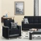 Dark Grey Fabric Modern Sofa Bed Convertible w/Options