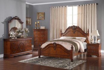 B490 Bedroom in Cherry w/B493 Bed & Optional Casegoods [EGBS-B493-B490]