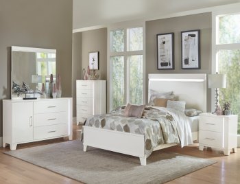 Kerren Bedroom Set 1678W in White by Homelegance w/Options [HEBS-1678W-Kerren]