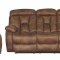 U2007 Reclining Sofa in Camel Micro Suede w/Options