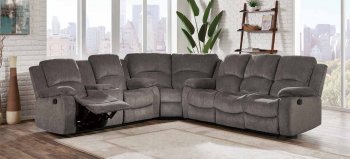 U3118C Motion Sectional Sofa in Mocha Fabric by Global [GFSS-U3118C-MOCHA-SEC]