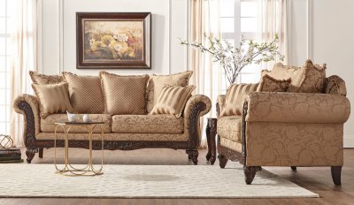 7650 Sofa by Serta Hughes in Momentum Khakhi Fabric