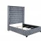 Rocori Upholstered Bed 306075 in Gray Velvet by Coaster