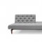 Ifelt Light Grey Fabric Modern Sofa Bed w/Espresso Wood Legs