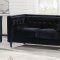 Taylor Sofa 642 in Black Velvet Fabric by Meridian w/Options