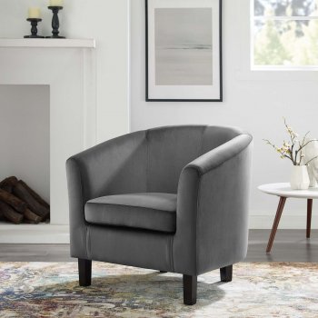 Prospect Accent Chair Set of 2 in Charcoal Velvet by Modway [MWAC-4137 Prospect Charcoal]