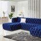 LCL-011 Sectional Sofa in Navy Blue Velvet