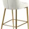 Karina Counter Stool 789 Set of 2 Cream Velvet Fabric - Meridian